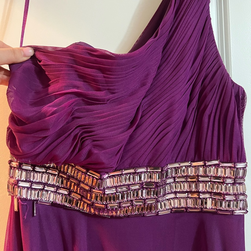 Js Collection Sequin Evening Gown, Size 12, Purple - image 5